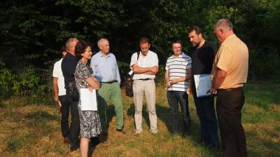 Besuch bei der DLRG am 12.08.2015 - V.li. Barbara Münch, Siegfried Keppler, Dr. Thomas Kienle, Wolfgang Schmauder (Bild von Dr. Karin Graf)
